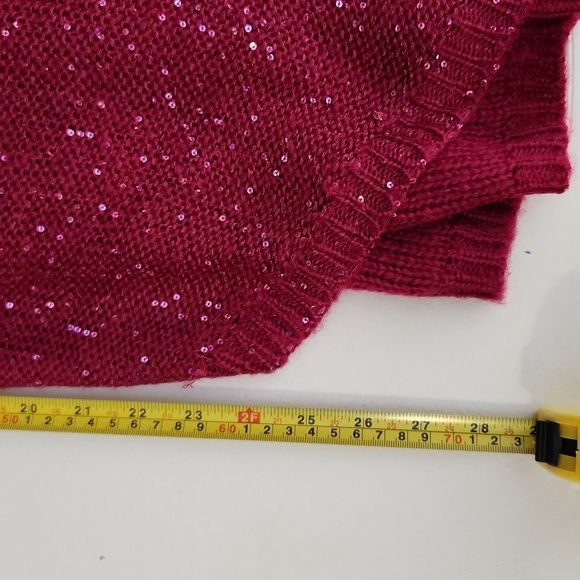 Signature Studio Sweater Womens Size 3X Pink sequins knit - Picture 9 of 9